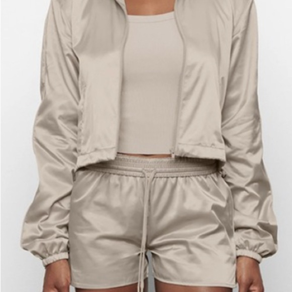 Skims sports utility jacket & pant set in Stone